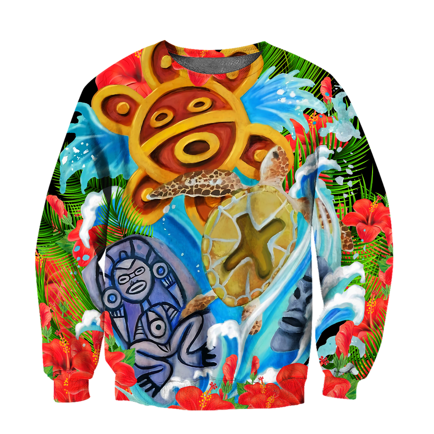 Puerto Rico Summer Sol Taino Shirt QB06232001-Apparel-TQH-SweatShirts-S-Vibe Cosy™