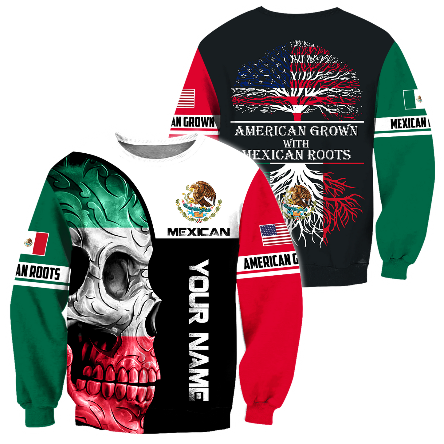 Mexican Skull 3D All Over Printed Unisex Hoodie