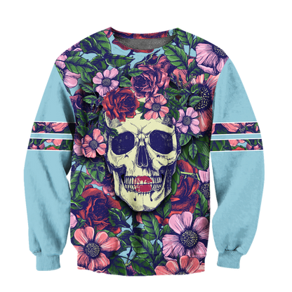 Rose Love Skull 3D all over printed for man and women QB05252004 - Amaze Style™-Apparel