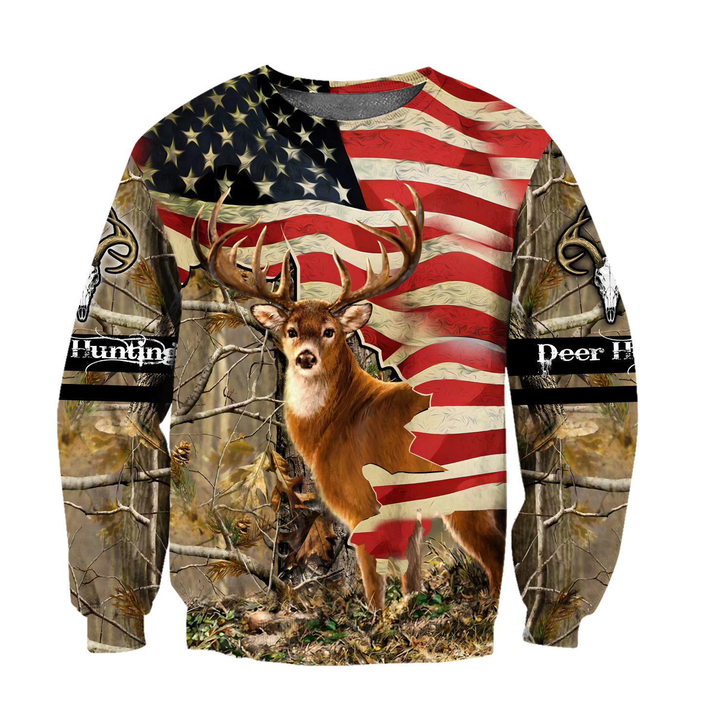 Deer Hunting America Flag 3D All Over Printed Shirts HHT11092032-LAM