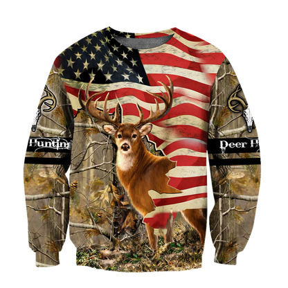 Deer Hunting America Flag 3D All Over Printed Shirts HHT11092032-LAM