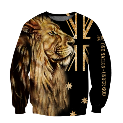 3D Australia One Nation Under God Over Printed Shirt for Men and Women