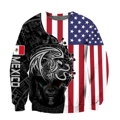 Mexico- US 3D All Over Printed Shirts For Men and Women