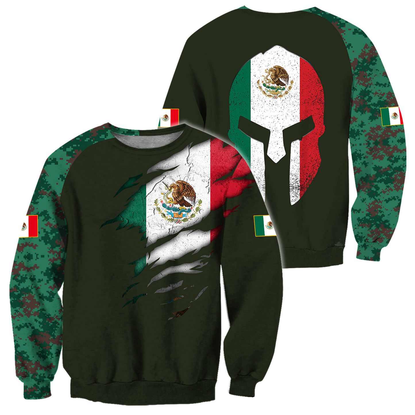 Mexico Coat Of Arm 3D All Over Printed Shirts DQB10142002