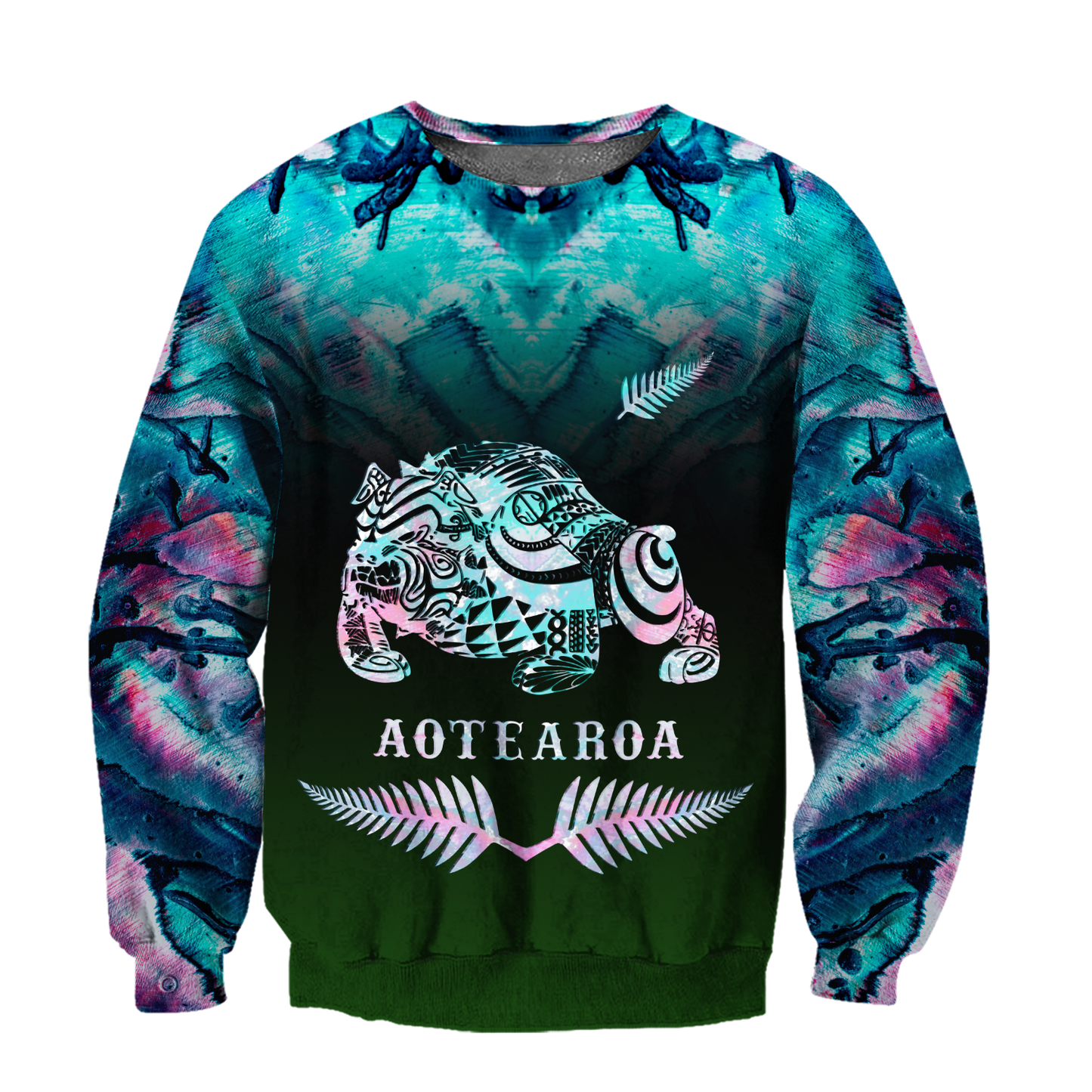 New zealand maori bulldog tattoo paua 3d all over printed shirt and short for man and women