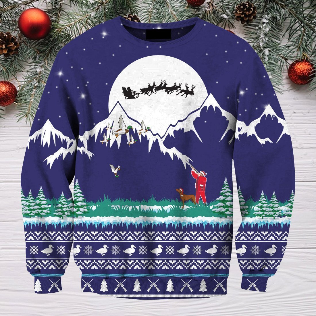 3D All Over Print Hunting Duck Christmas Hoodie - Amaze Style™-Apparel