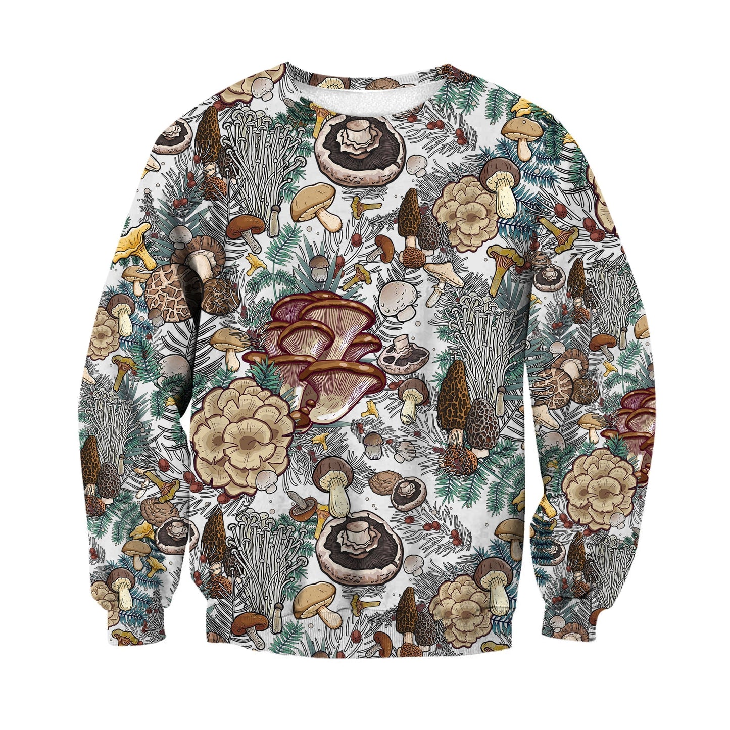 Edible Mushrooms White Hoodie DC Fashion - Amaze Style™-Apparel