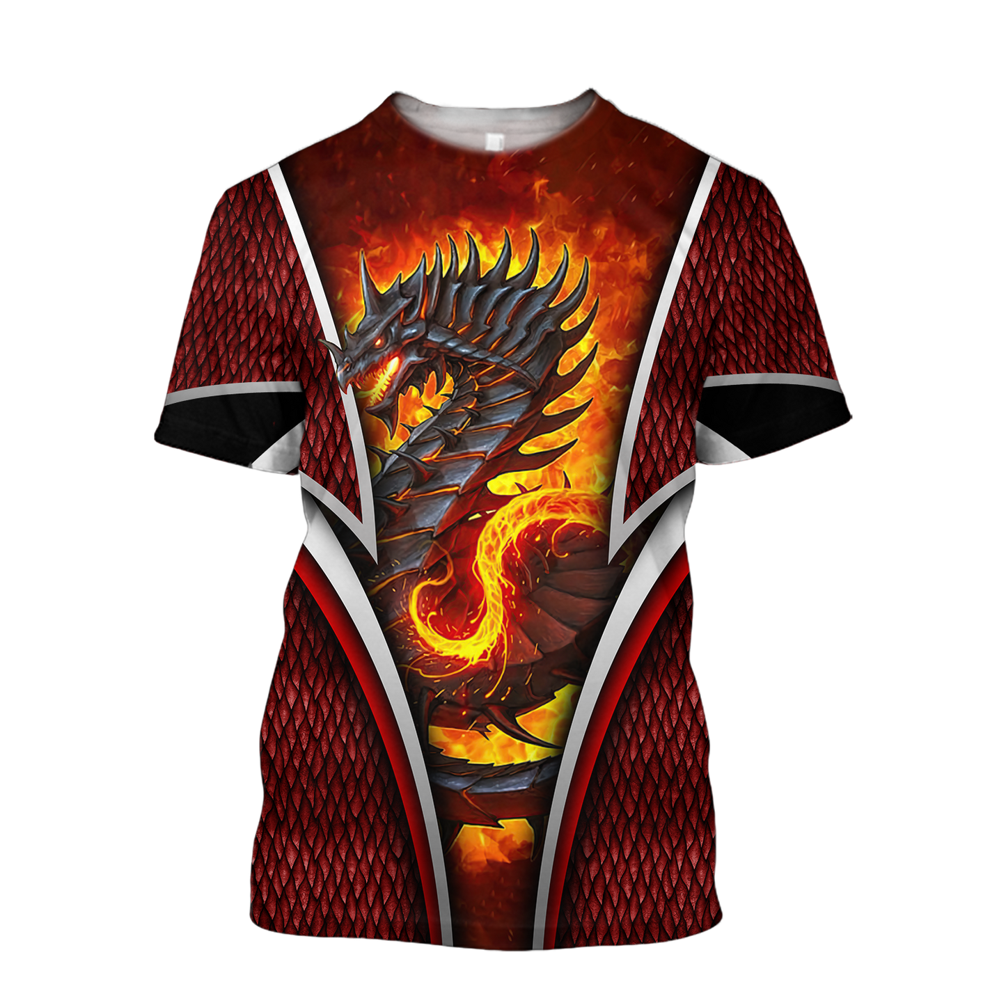 Premium Fire Dragon All Over Printed Shirts For Men And Women MEI