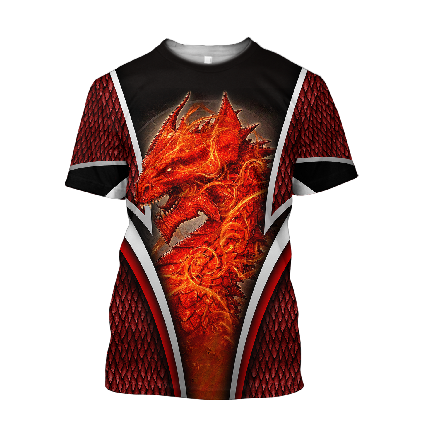 Premium Red Fire Dragon All Over Printed Shirts For Men And Women MEI