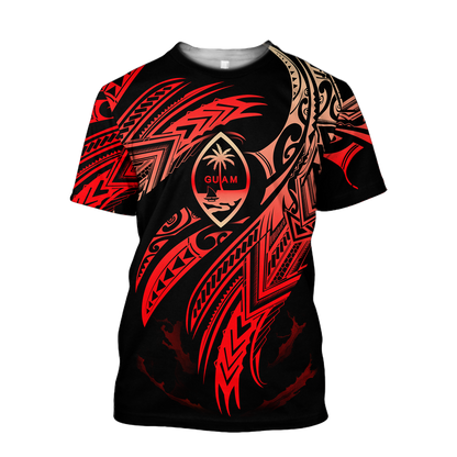 Amazing Guam Polynesian 3D Tattoo Unisex Deluxe Hoodie ML