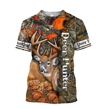 Deer Hunter Orange Camo Unisex Shirts