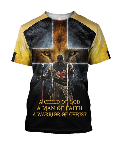 Knight God Jesus 3D All Over Printed Shirt Hoodie For Men And Women JJ240301 - Amaze Style™-Apparel