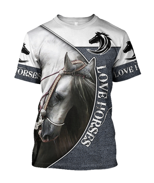 Love Beautiful Horse 3D All Over Printed Shirts JJ270401 - Amaze Style™-Apparel