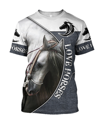 Love Beautiful Horse 3D All Over Printed Shirts JJ270401 - Amaze Style™-Apparel