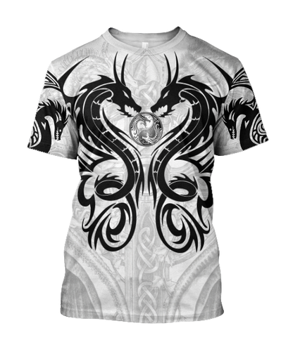 Dragon Tattoo 3D All Over Printed Shirts For Men and Women JJW19082003