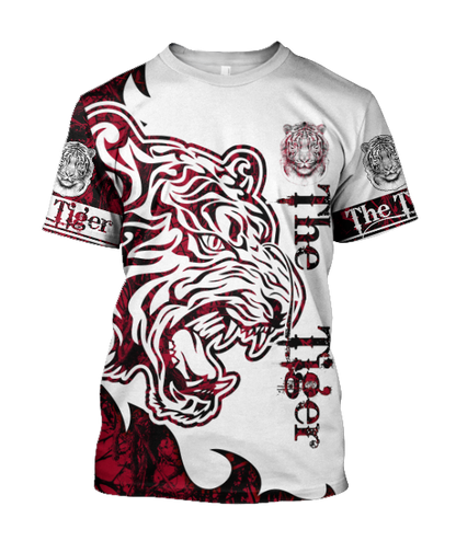 The Tiger Red Tattoo 3D All Over Printed Shirts For Men and Women JJW17082002