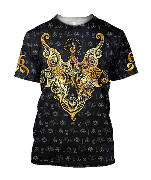 Satanic Tribal 3D All Over Printed Hoodie Shirts For Men And Women JJ25052003-Apparel-MP-T-Shirt-S-Vibe Cosy™