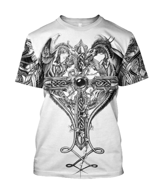 Dragon Tattoo and Dungeon Dragon 3D All Over Printed Shirts For Men and Women JJW20082008