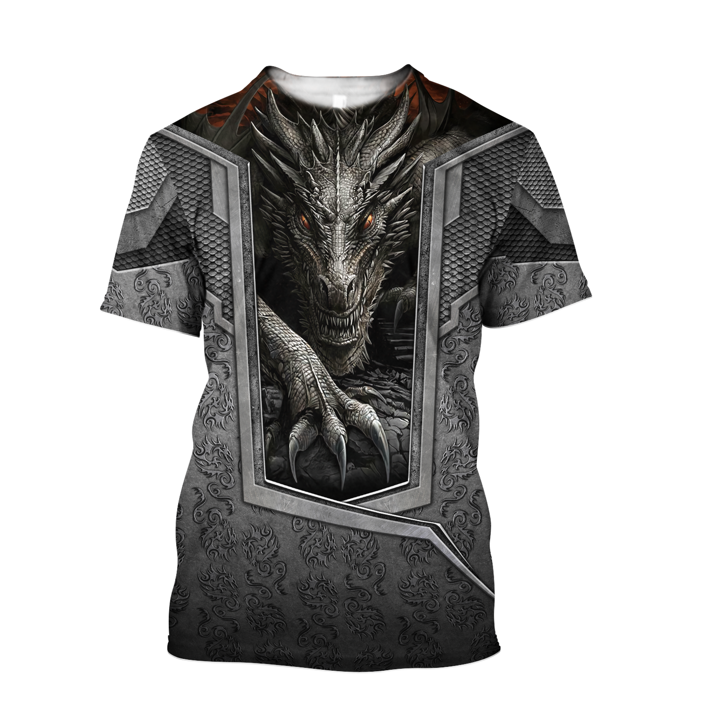 3D Tattoo and Dungeon Dragon Hoodie HAC27125-Apparel-NM-T-shirt-S-Vibe Cosy™