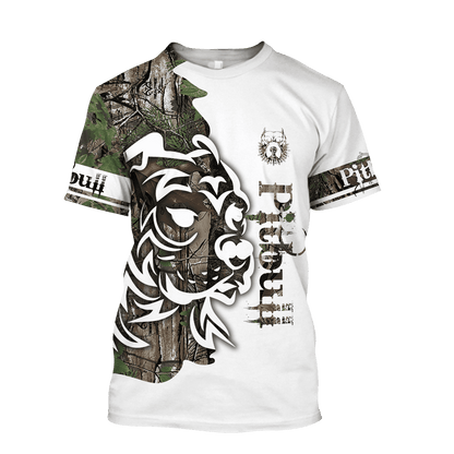 Pitbull Dog Camo 3D All Over Printed Unisex PL