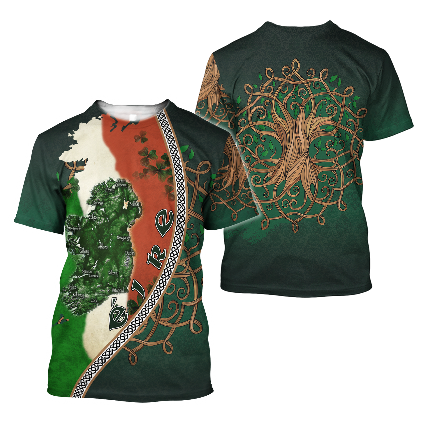 Irish Saint Patrick's Day Shamrock Celtic Cross Hoodie T-Shirt Sweatshirt Pi020308-Apparel-NM-T-shirt-S-Vibe Cosy™