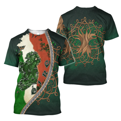 Irish Saint Patrick's Day Shamrock Celtic Cross Hoodie T-Shirt Sweatshirt Pi020308-Apparel-NM-T-shirt-S-Vibe Cosy™