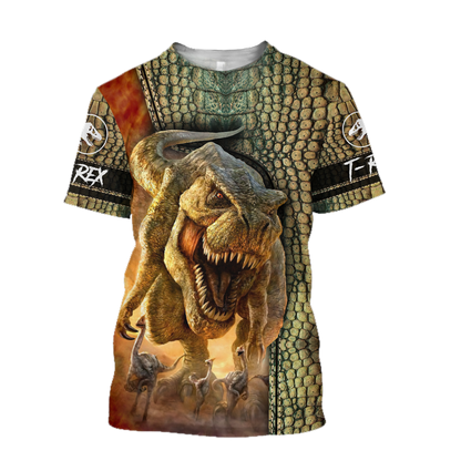 Dinosaur T-rex Skin 3D all over printed shirts