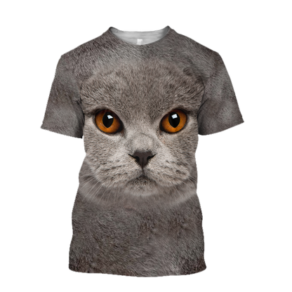 British Shorthair Cat face hair premium hoodie sweatshirt cover