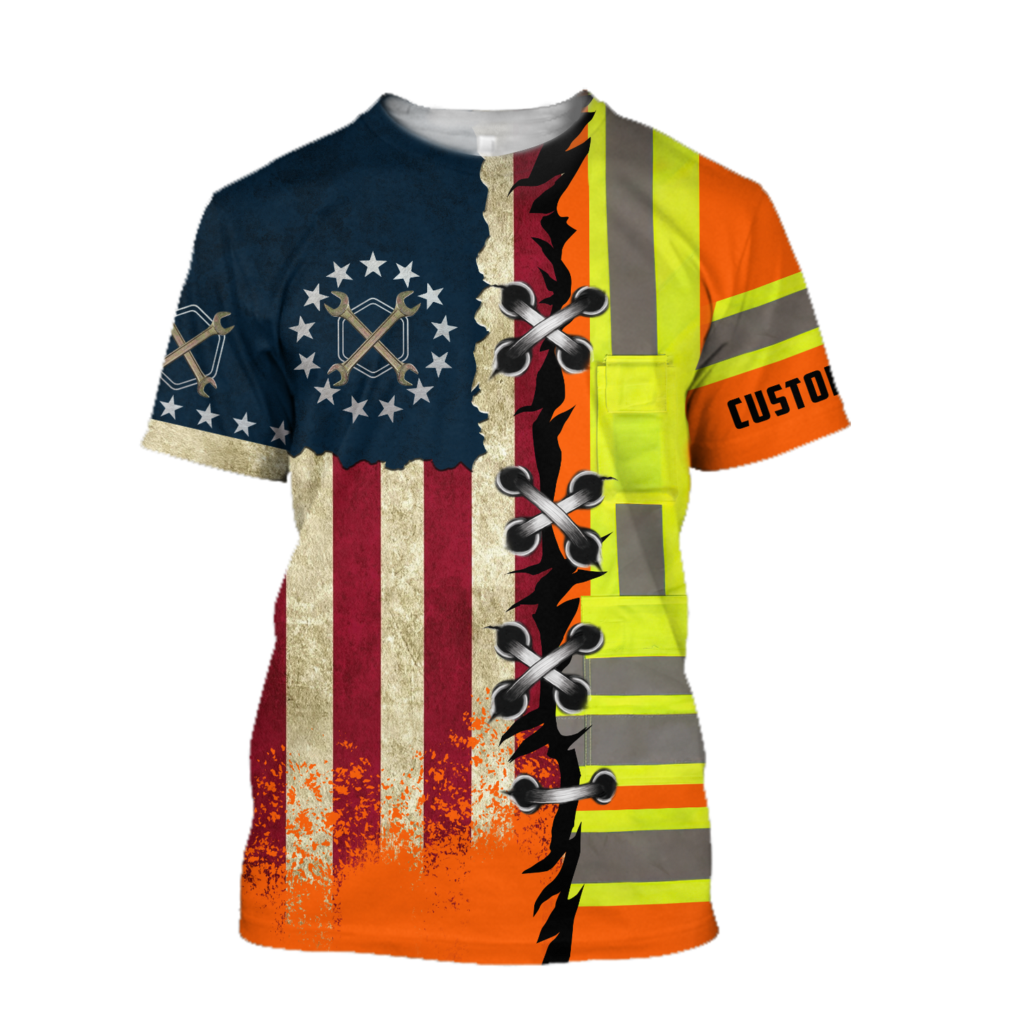 Personalized Mechanic American Flag Hoodie Shirt for Men and Women TN