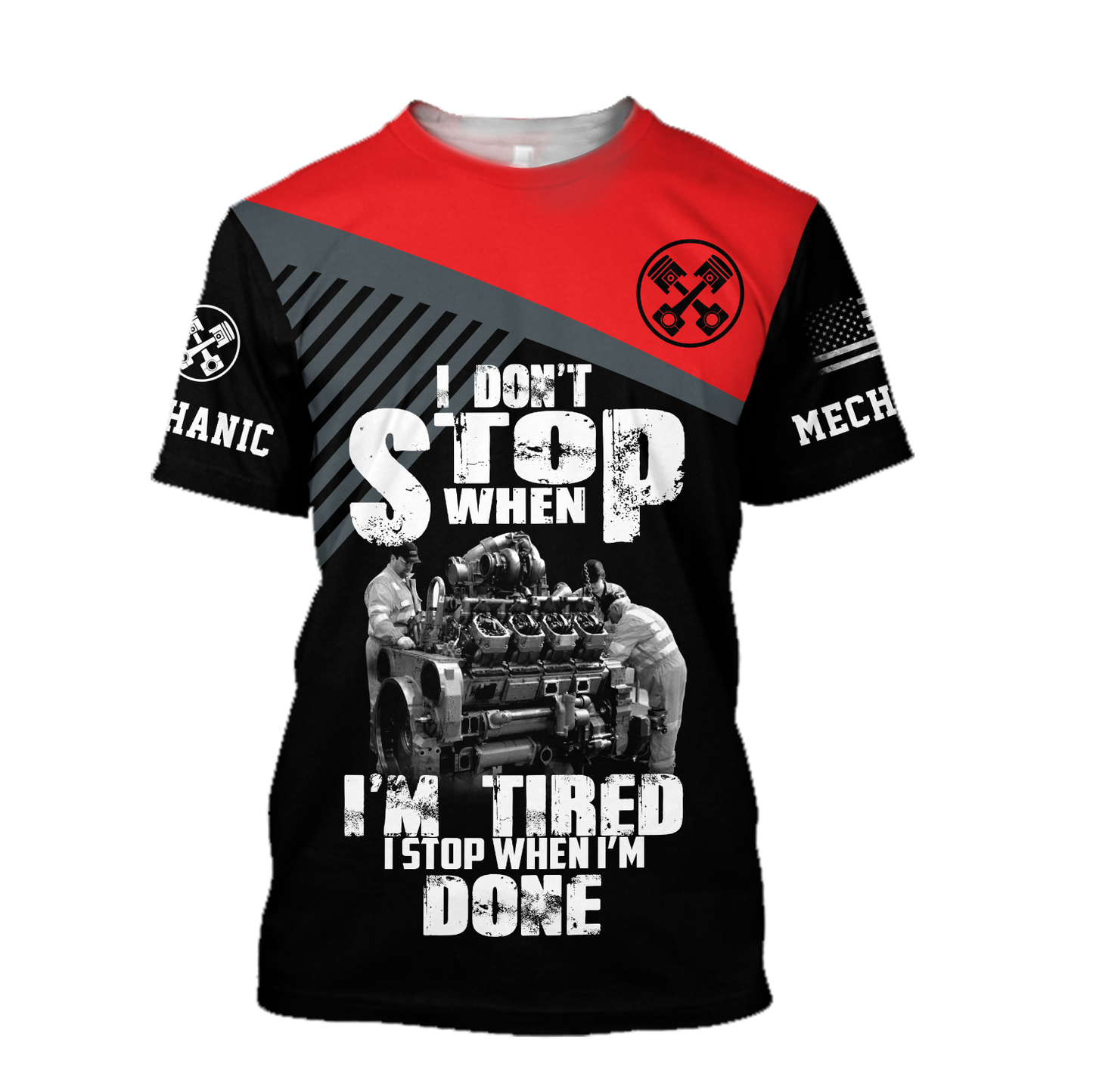 Mechanic I Stop When I'm Done 3D All Over Printed Hoodie For Men and Women TN