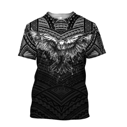 Eagle Tatoo Hoodie 3D All Over Printed Shirts For Men Pi25072002-LAM-Apparel-LAM-T-Shirts-S-Vibe Cosy™