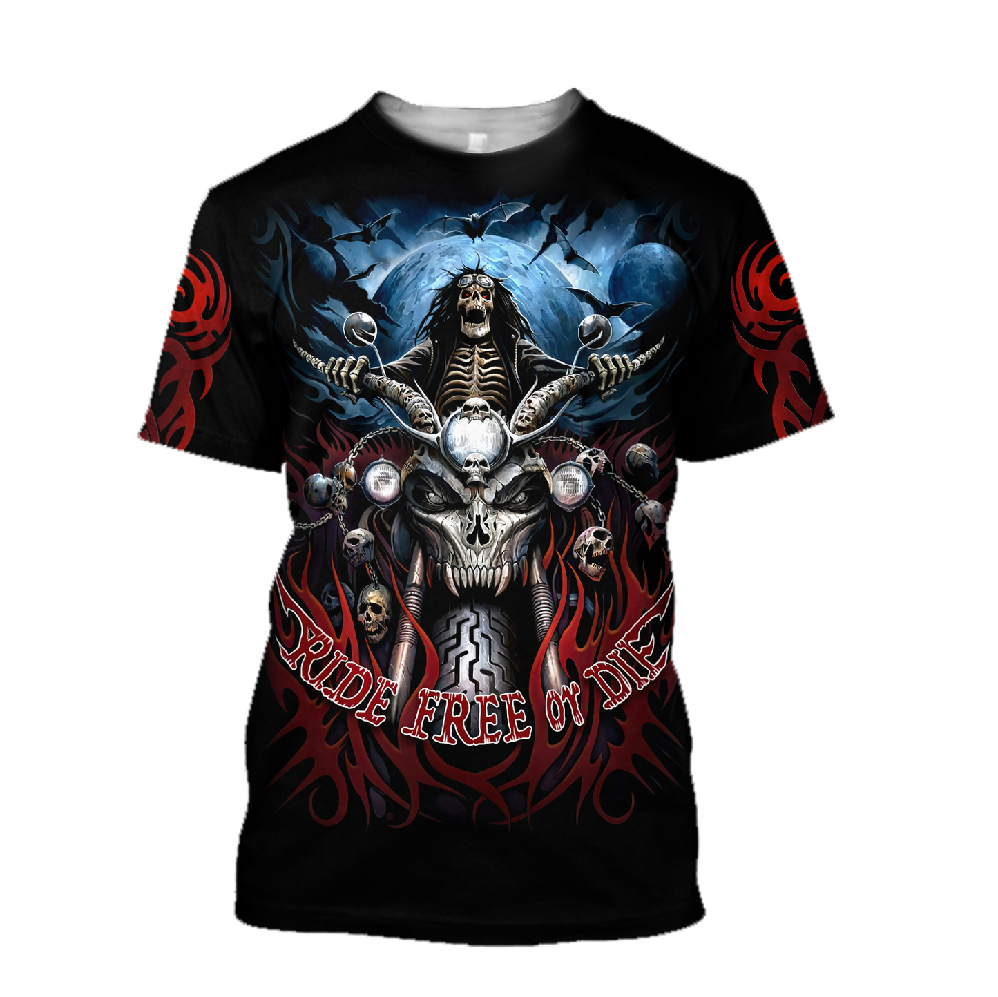Ride free or die 3D All Over Printed Shirts and short for Men and Women PL
