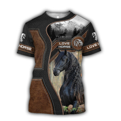Love Beautiful Horse 3D All Over Printed Shirts For Men And Women TR1505204S - Amaze Style™-Apparel