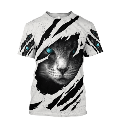 Hiden Cat Black cat 3D printed shirts for men and women