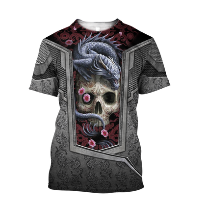 3D Tattoo and Dungeon Dragon Hoodie HAC020110-Apparel-NM-T-shirt-S-Vibe Cosy™