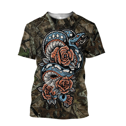 Snake 3D All Over Printed Unisex Shirt