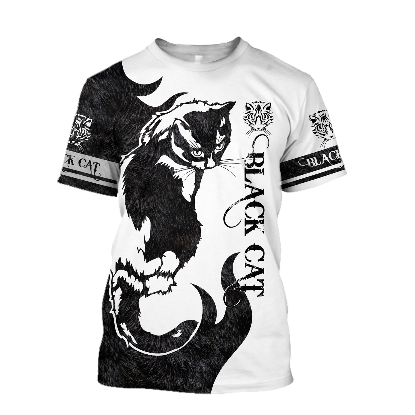 Love Black Cat Tattoo 3D all over shirts for men and women