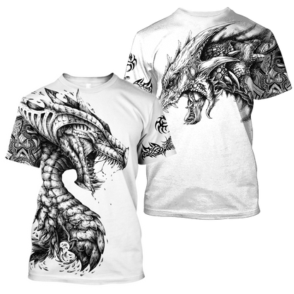Tattoo and Dungeon Dragon Hoodie T Shirt For Men and Women HAC250502-NM - Amaze Style™-Apparel
