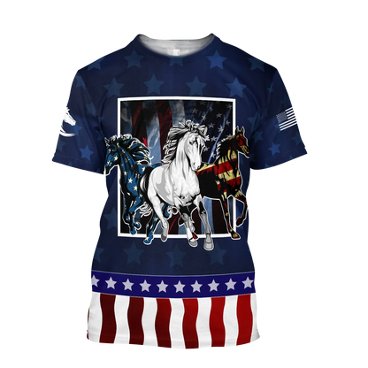 Horses Flag 3D All Over Printed Shirts Pi16062001