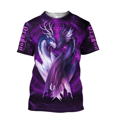 Purple Dragon 3D Hoodie Shirt For Men And Women