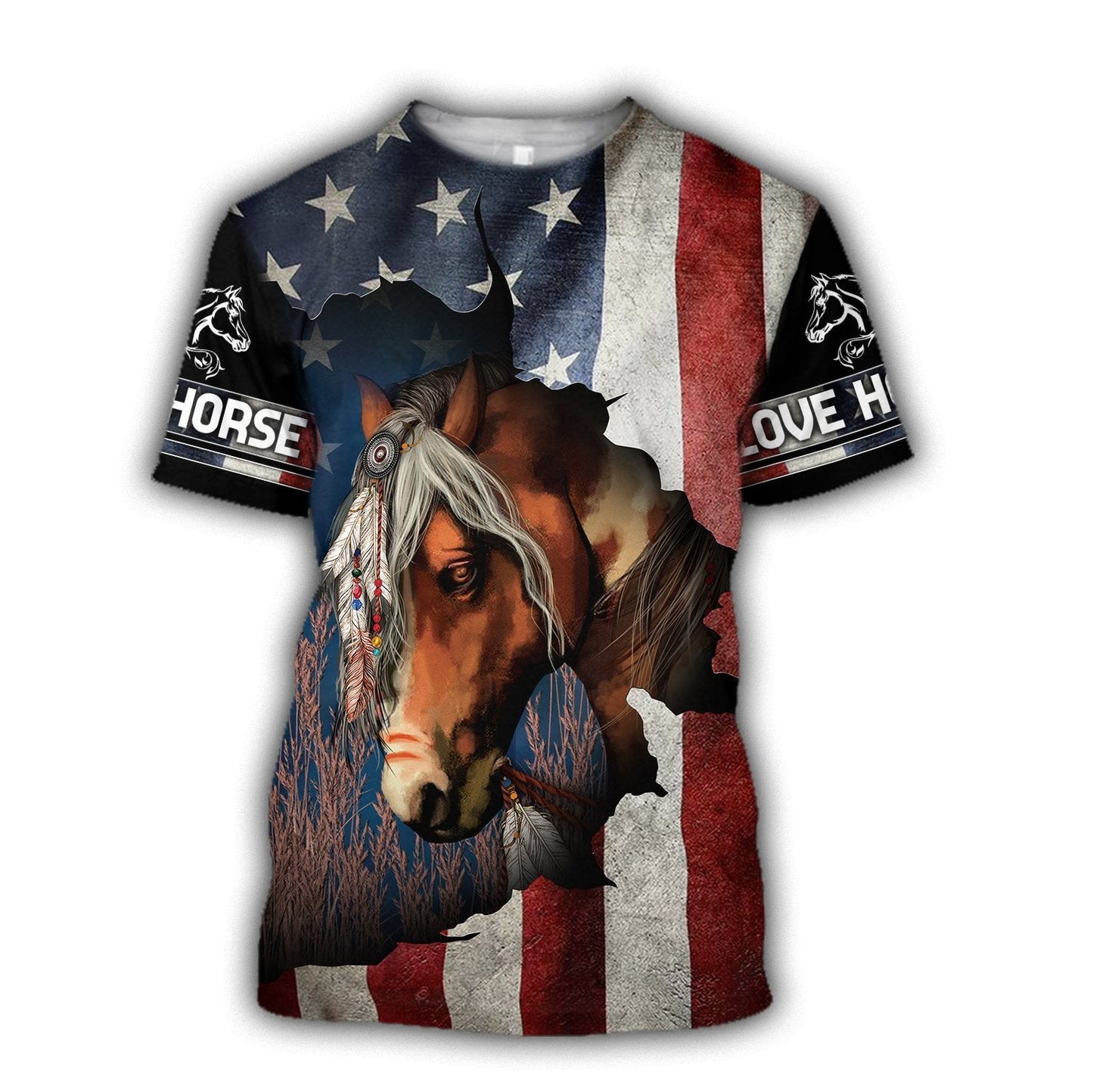 Love Beautiful Horse 3D All Over Printed Shirts TR0805201 - Amaze Style™-Apparel
