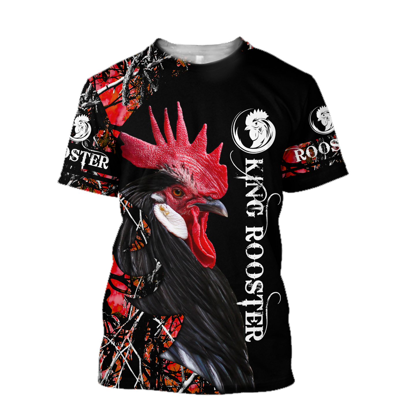 King Rooster 3D All Over Printed Unisex Hoodie ML