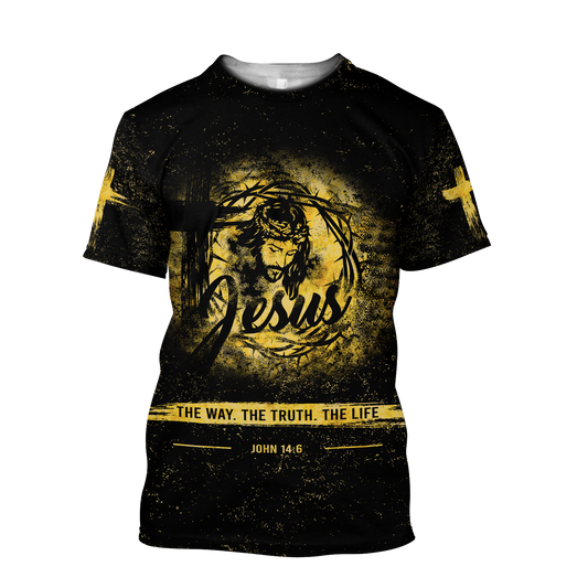 Jesus The Way The Truth The Life 3D All Over Printed Shirts For Men and Women Pi12062004