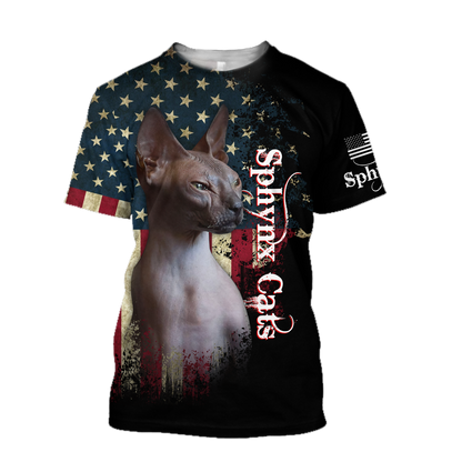 American Sphynx cat 3D printed shirts for men and women