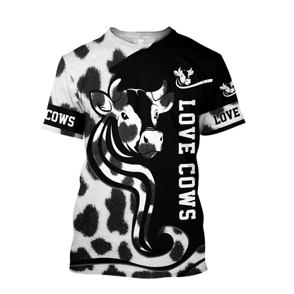 Love Dairy Cattle 3D All Over Printed Shirts For Men And Woman