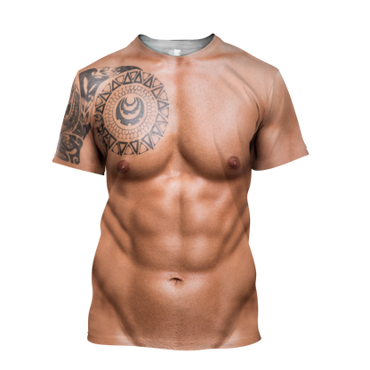 Muscle Tattoo 3D All Over Printed T-Shirt Pi28072001