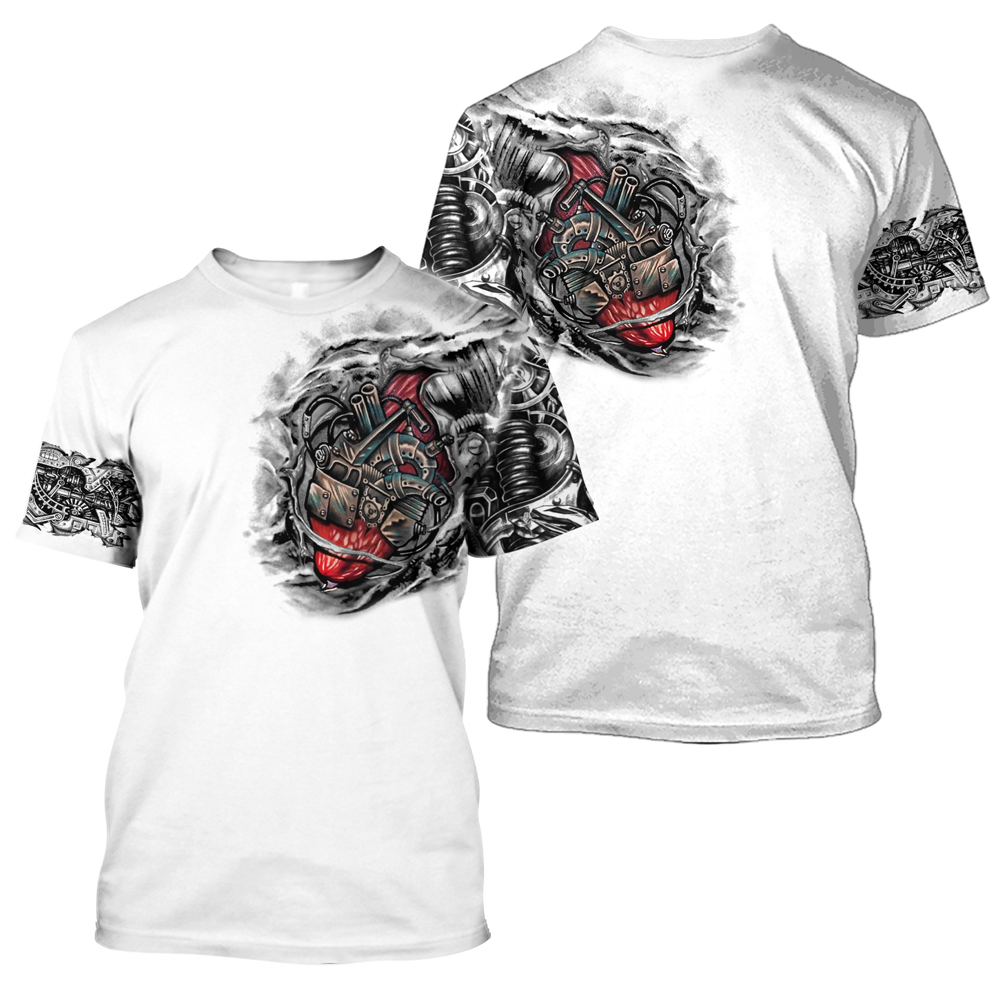 Mechanic Metal Tattoo 3D All Over Printed Shirts HAC180503 - Amaze Style™-Apparel