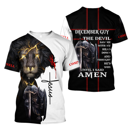 December Guy Custome Name 3D All Over Printed Shirts For Men and Women Pi250501S12A