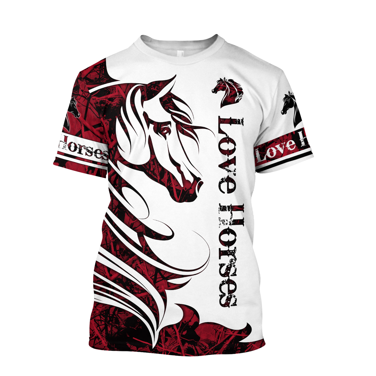 Horse Camo Red 3D All Over Printed Shirts Pi050501S1 - Amaze Style™-Apparel