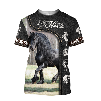 Love Horse 3D All Over Printed Shirts Pi220401 - Amaze Style™-Apparel